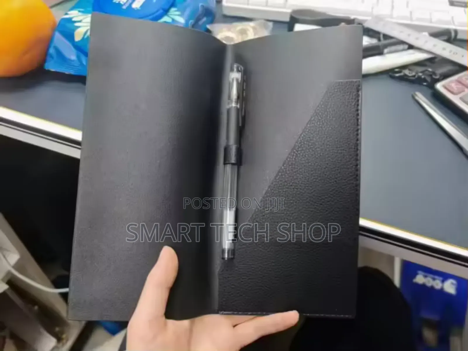 Pu Leather Check Clip Presenter for Restauran Bill Slot and Pen Holder
