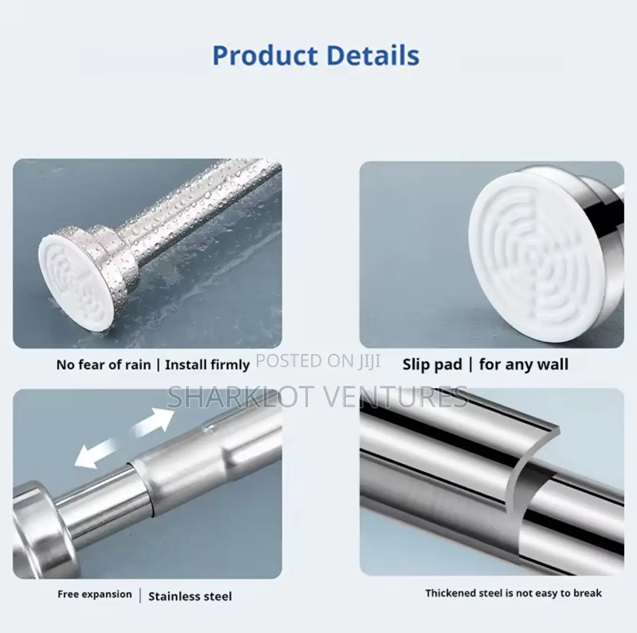Medium Size Bathroom Rod 110-200cm
