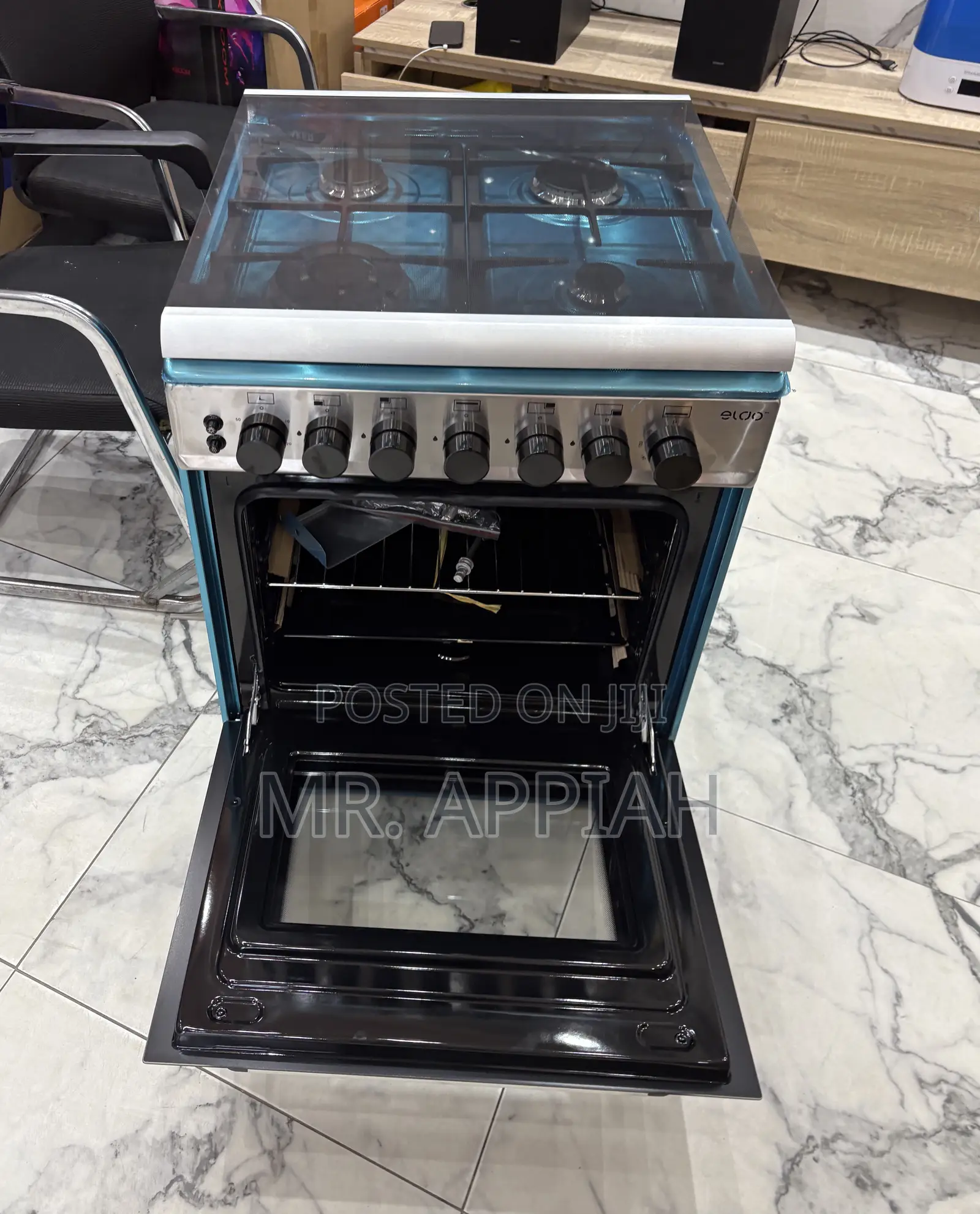 Finest Eldo 60x60 4 Gas Burner With Oven and Grill(Gray)