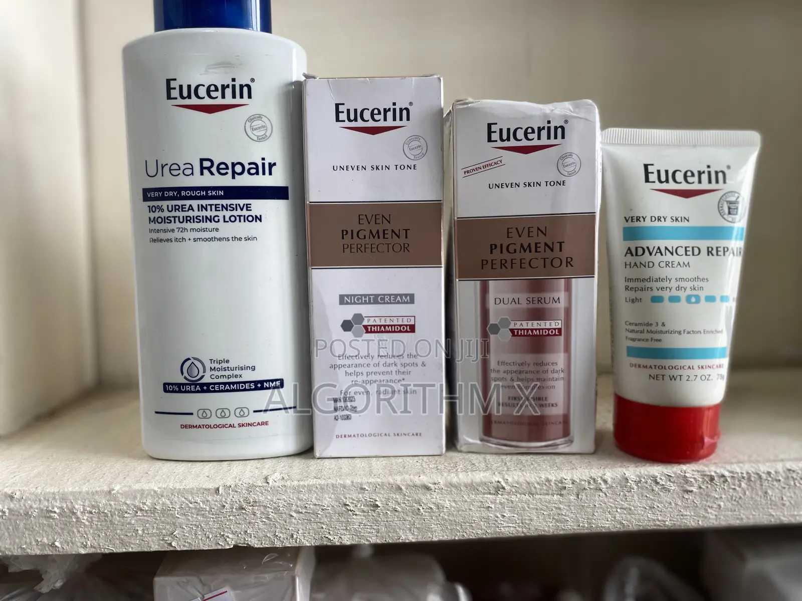 Eucerin Lotion, Hand Cream and Pigment Serum and Cream