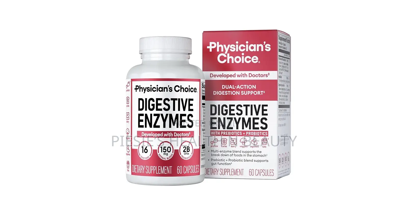 Physician's Choice Digestive Enzymes for Bloating Digestion ,60 Caps