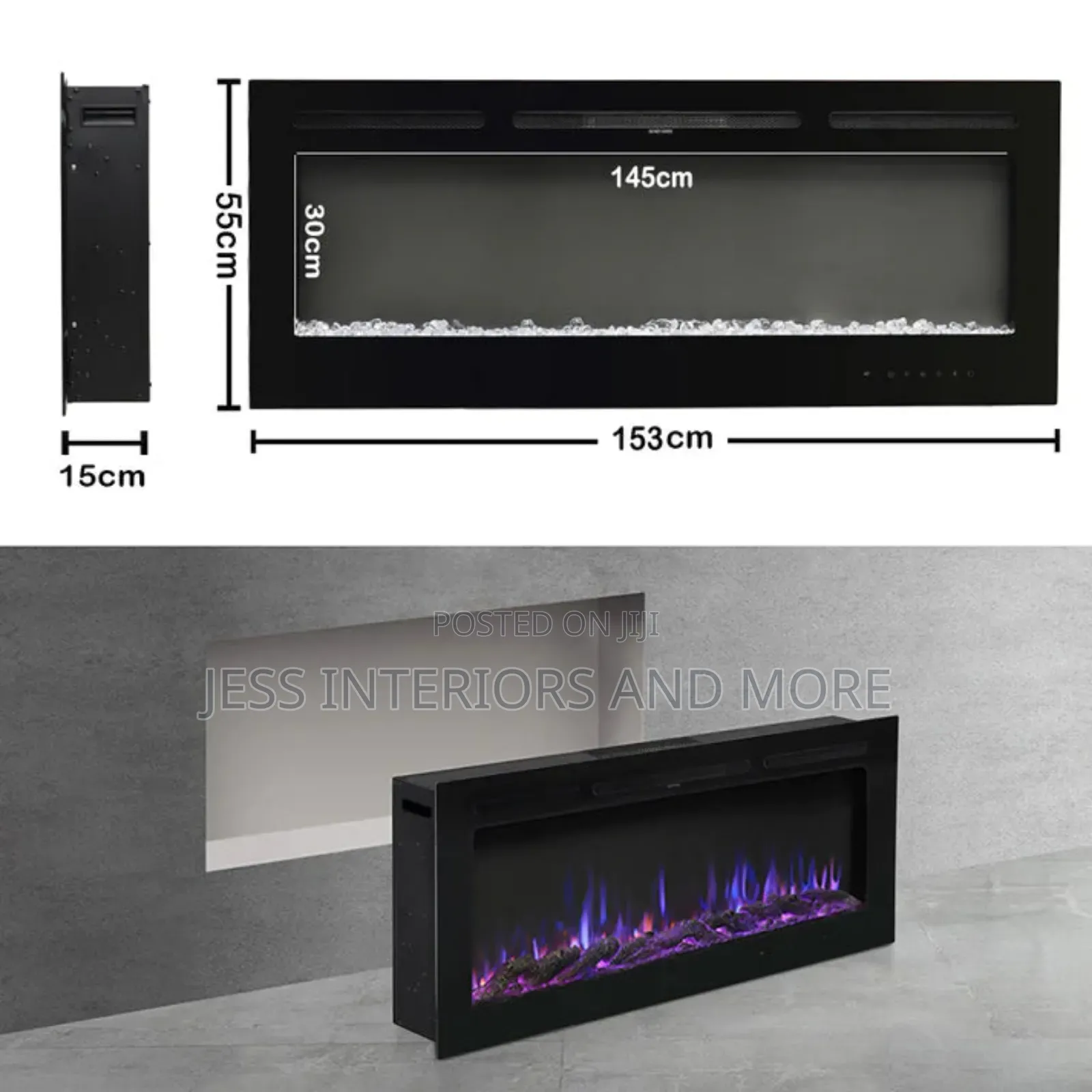 Electric Fireplace (60 Inch Wall Mounted
)
