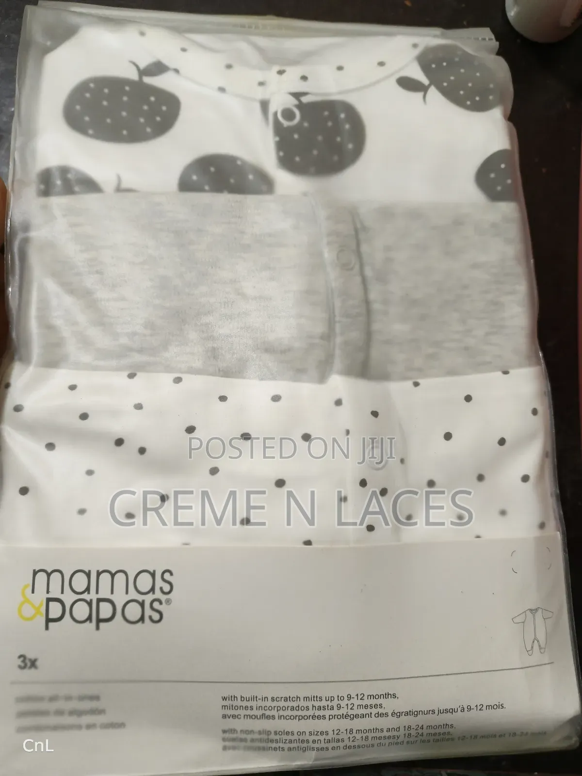 3 Pieces Sleep Suit Mamas Papas 9-12mths