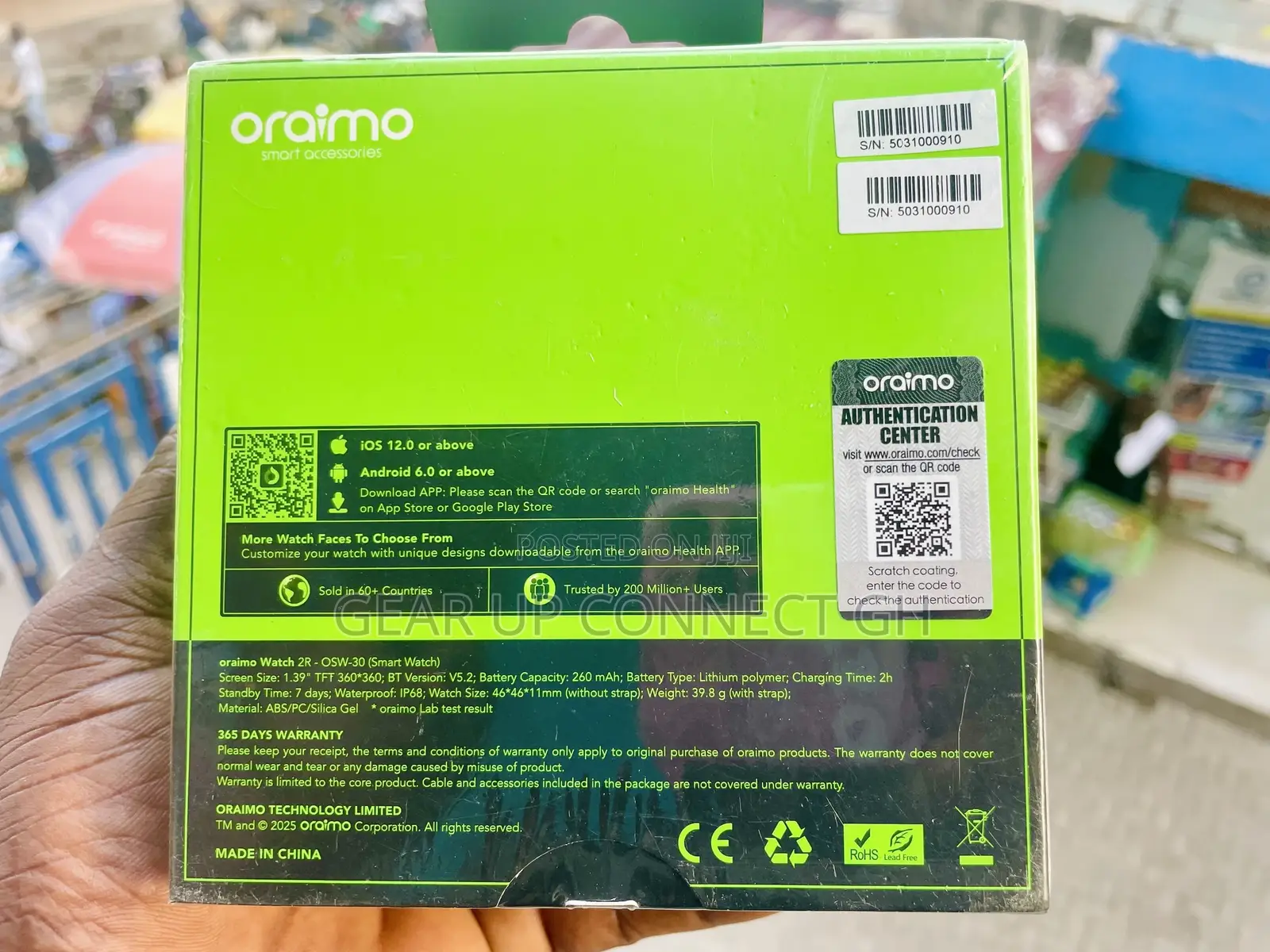 Oraimo Watch 2r Colorful 1.39 Tft Ip68d Smart Watch