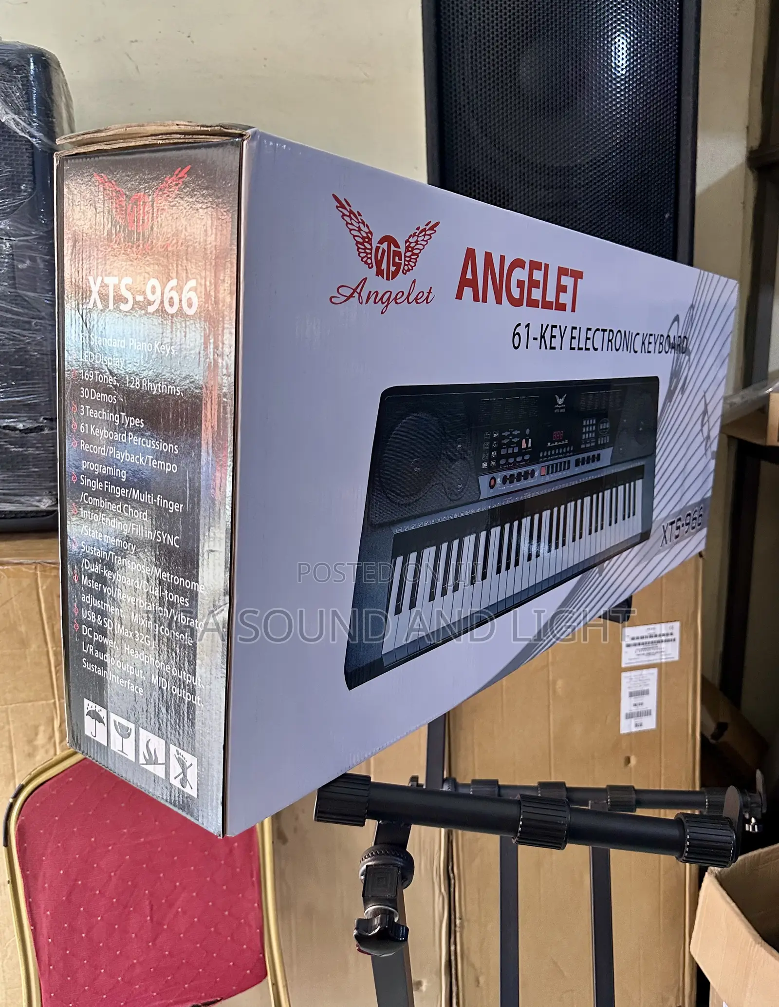 Angelet 61 Key Digital Piano Touch Electronic Keyboard [Xts-966]