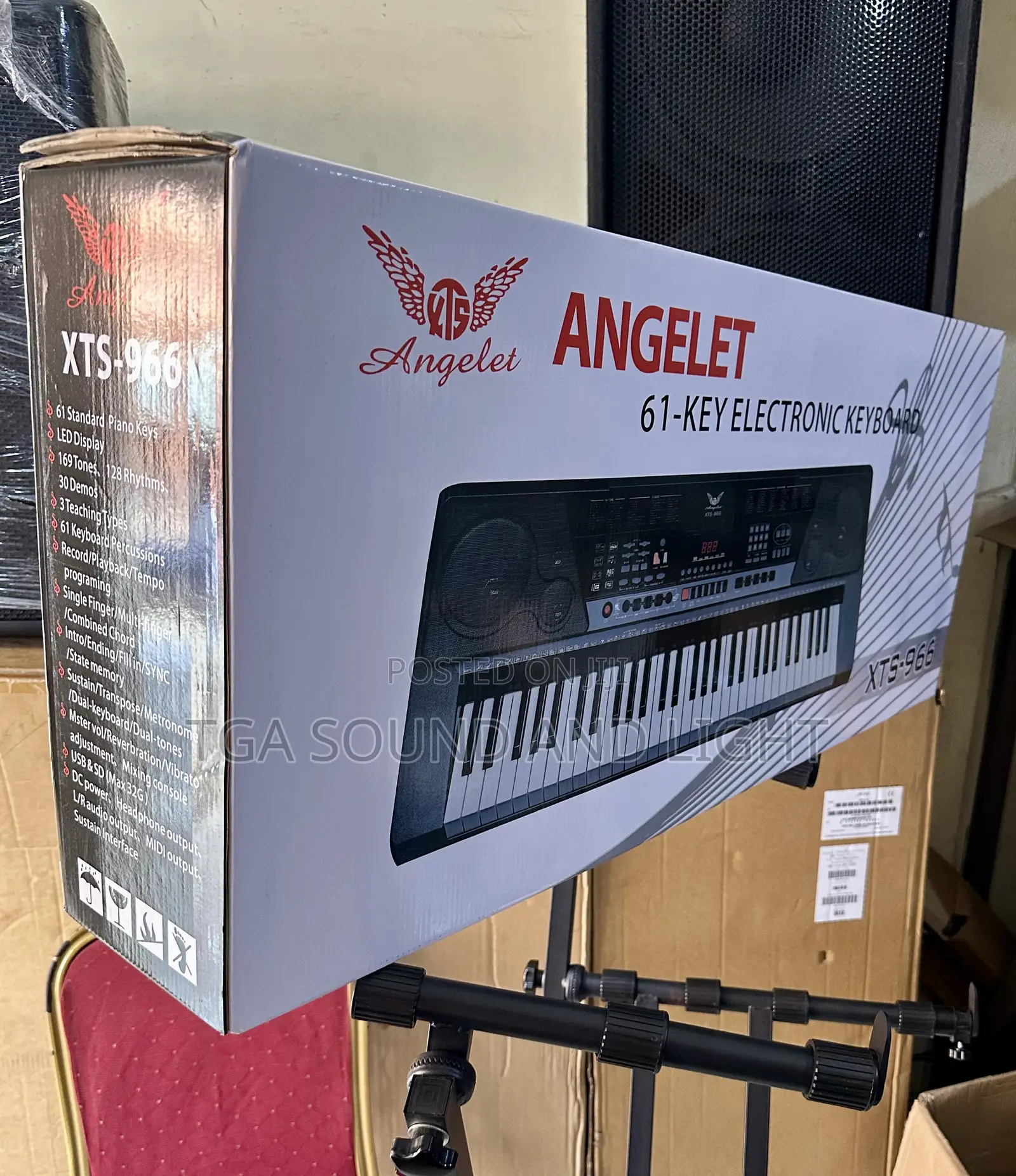 Angelet 61 Key Digital Piano Touch Electronic Keyboard [Xts-966]