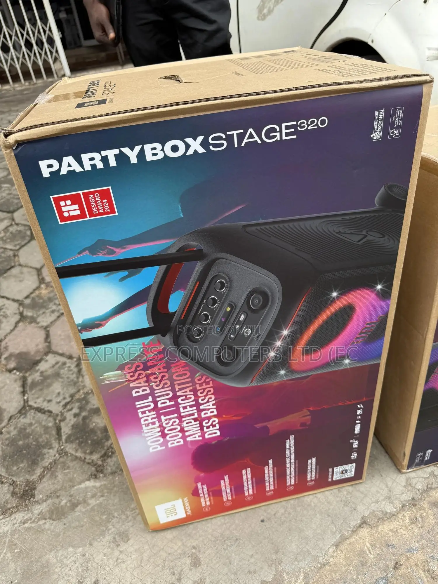 JBL Partybox Stage 320 Portable Party Bluetooth Speaker With Wheels