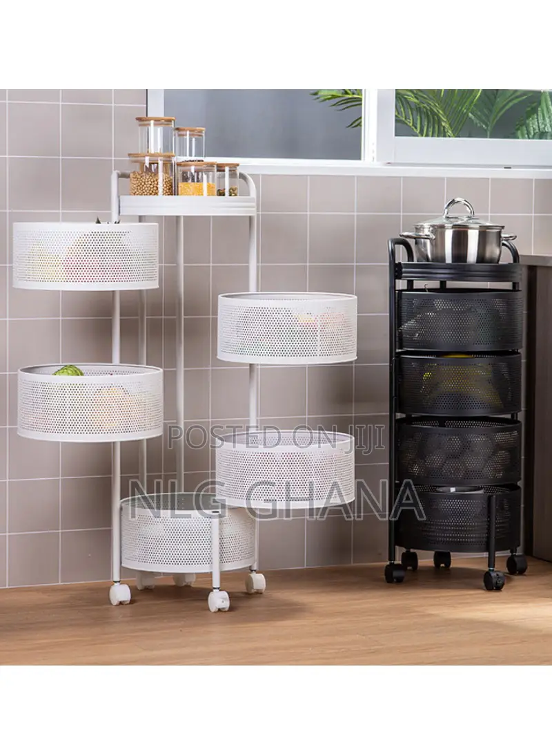 5-Layer 360° Rotating Detachable Round Shelves. Ghx3529