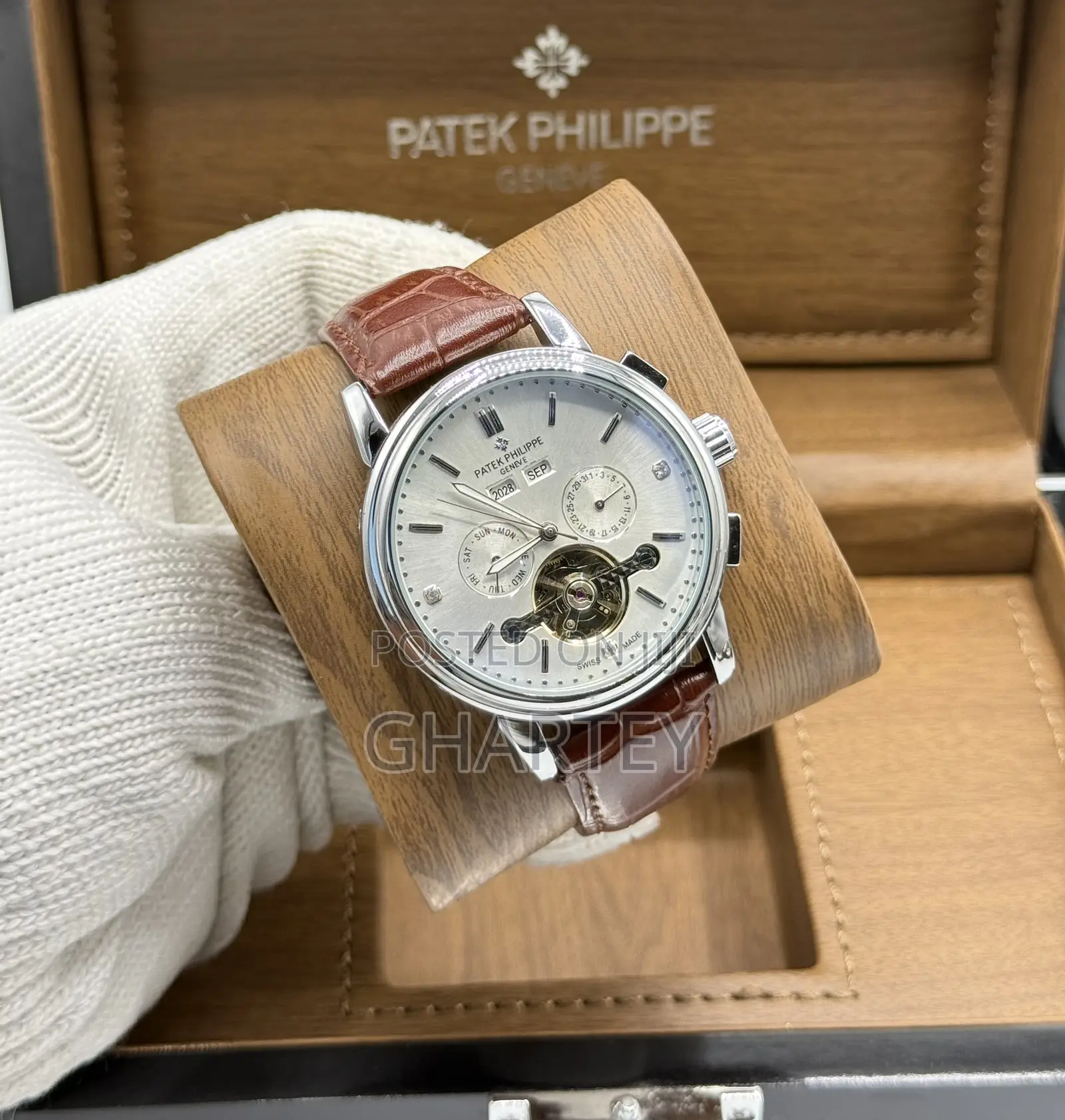 Patek Philippe Geneve Tourbillon Perpetual Calendar Automatic Watch