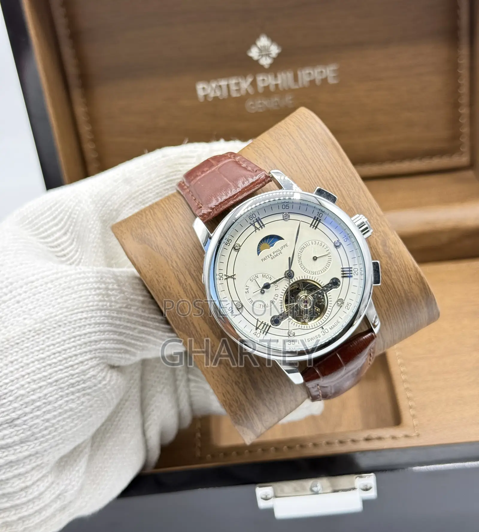 Patek Philippe Geneve Tourbillon Perpetual Calendar Automatic Watch