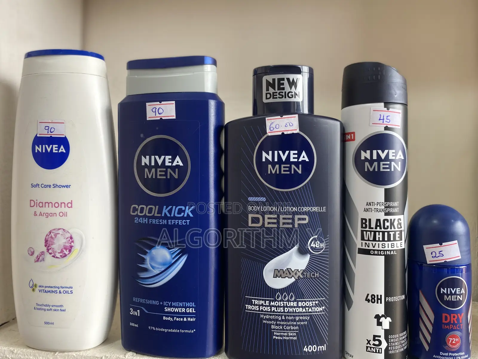 Nivea Lotion, Shower Gel,Face Cream, Deodorant