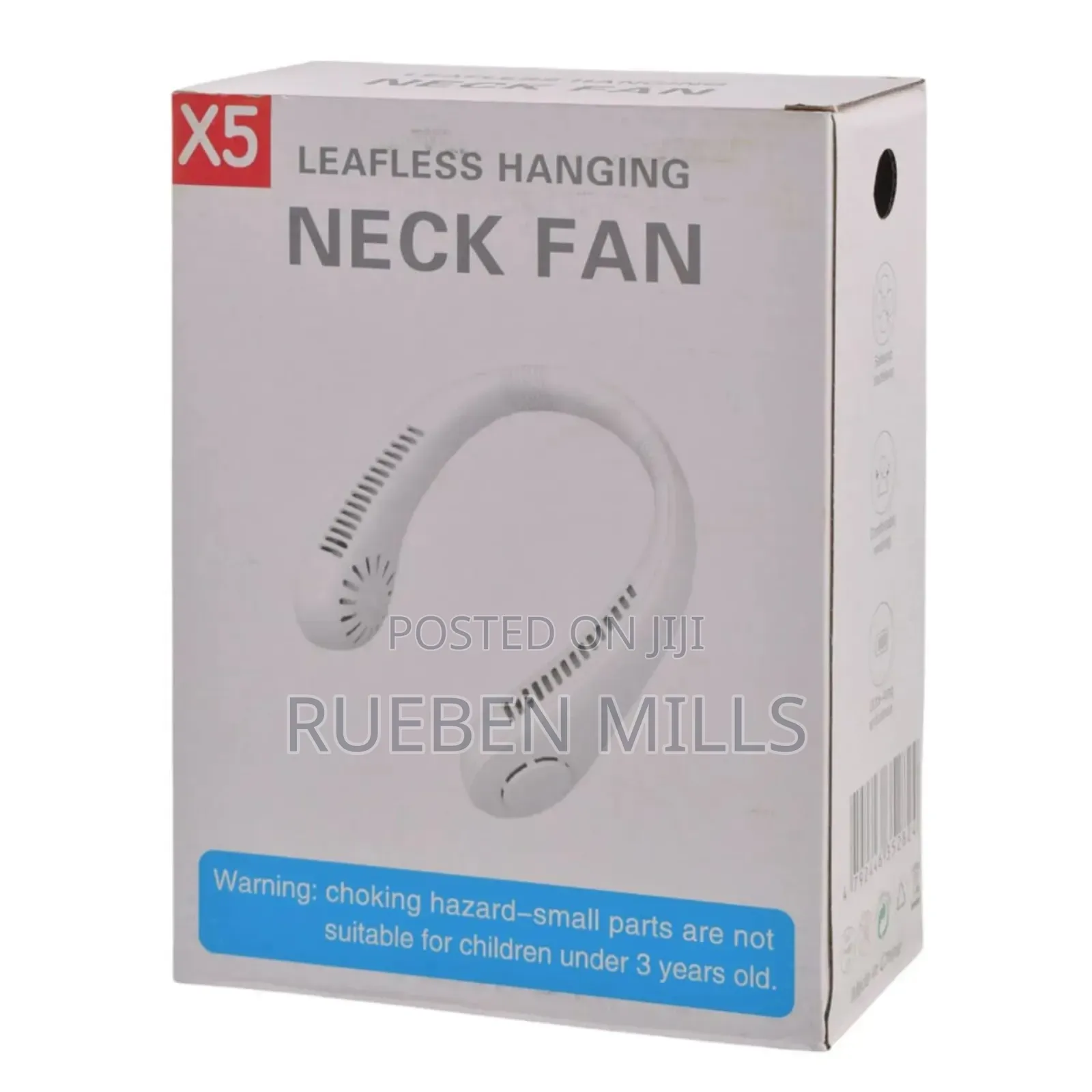 X5 Leafless Hanging Neck Fan - Cordless Rechargeable Wireless
