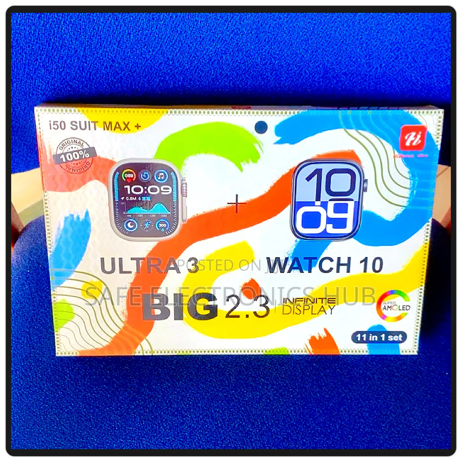 I50 Suit Couple Smart Watch (2 Watches + 7 Straps)