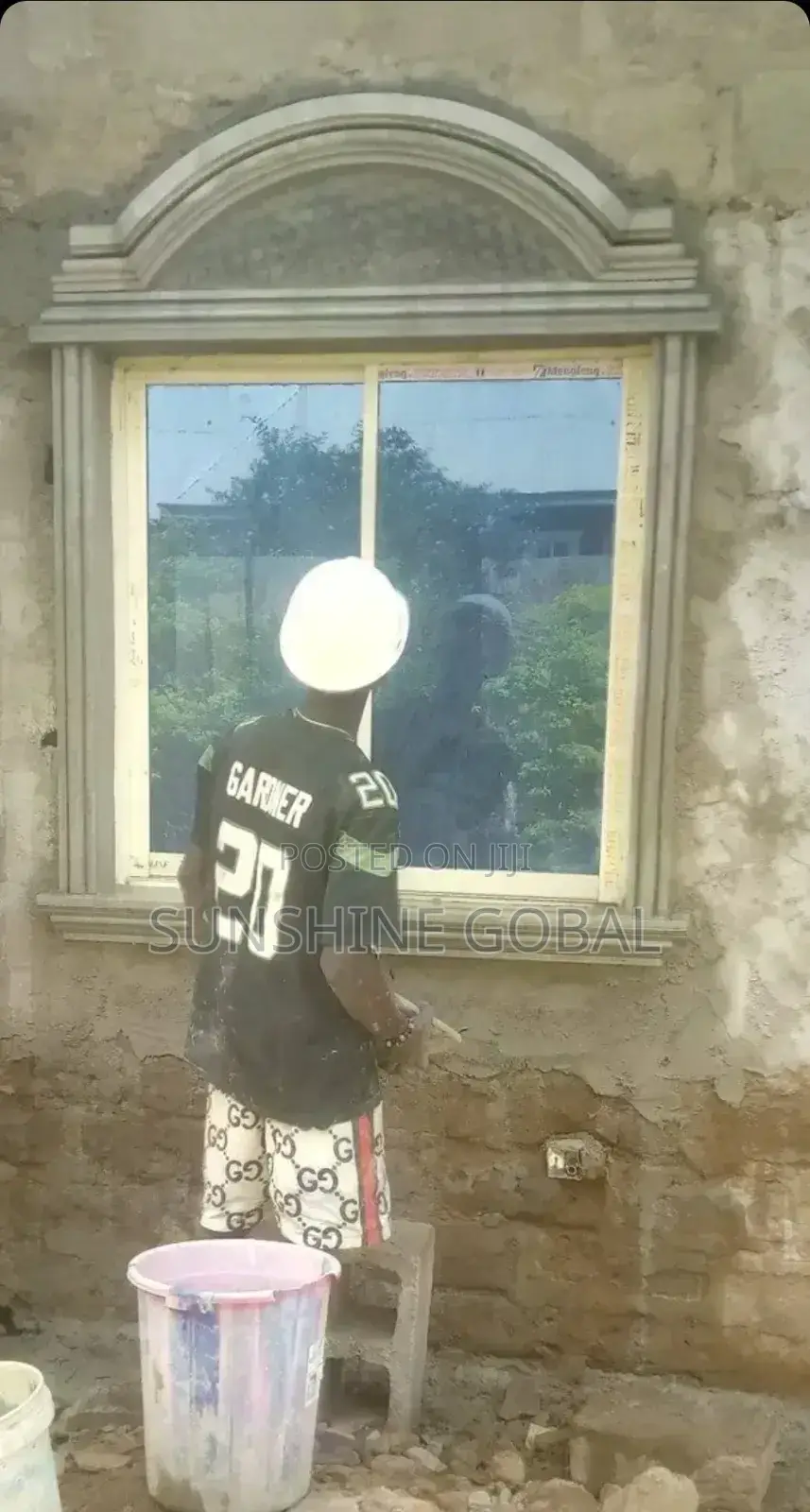Parapet And Window At Work