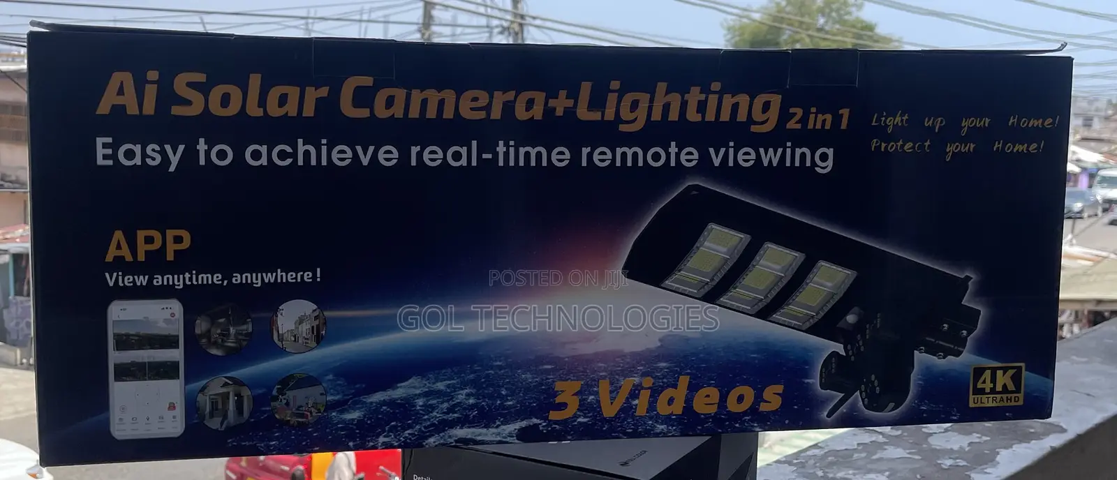 Solar Camera 4g 3 Lens Street Light 450w