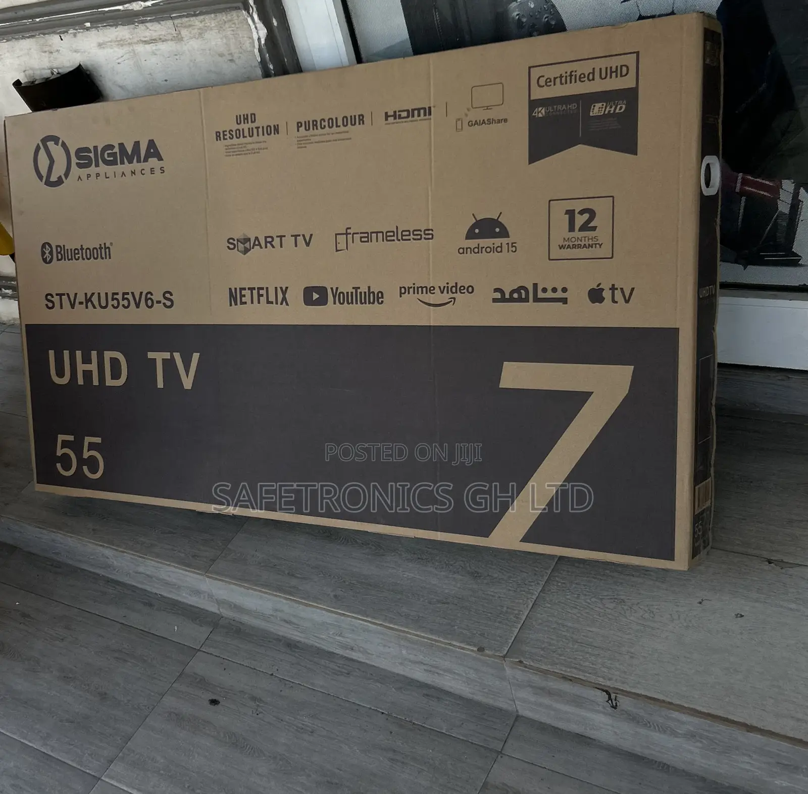 Newly Bulky 55 Inch Smart Led Uhd Sigma Digital Satellite Tv