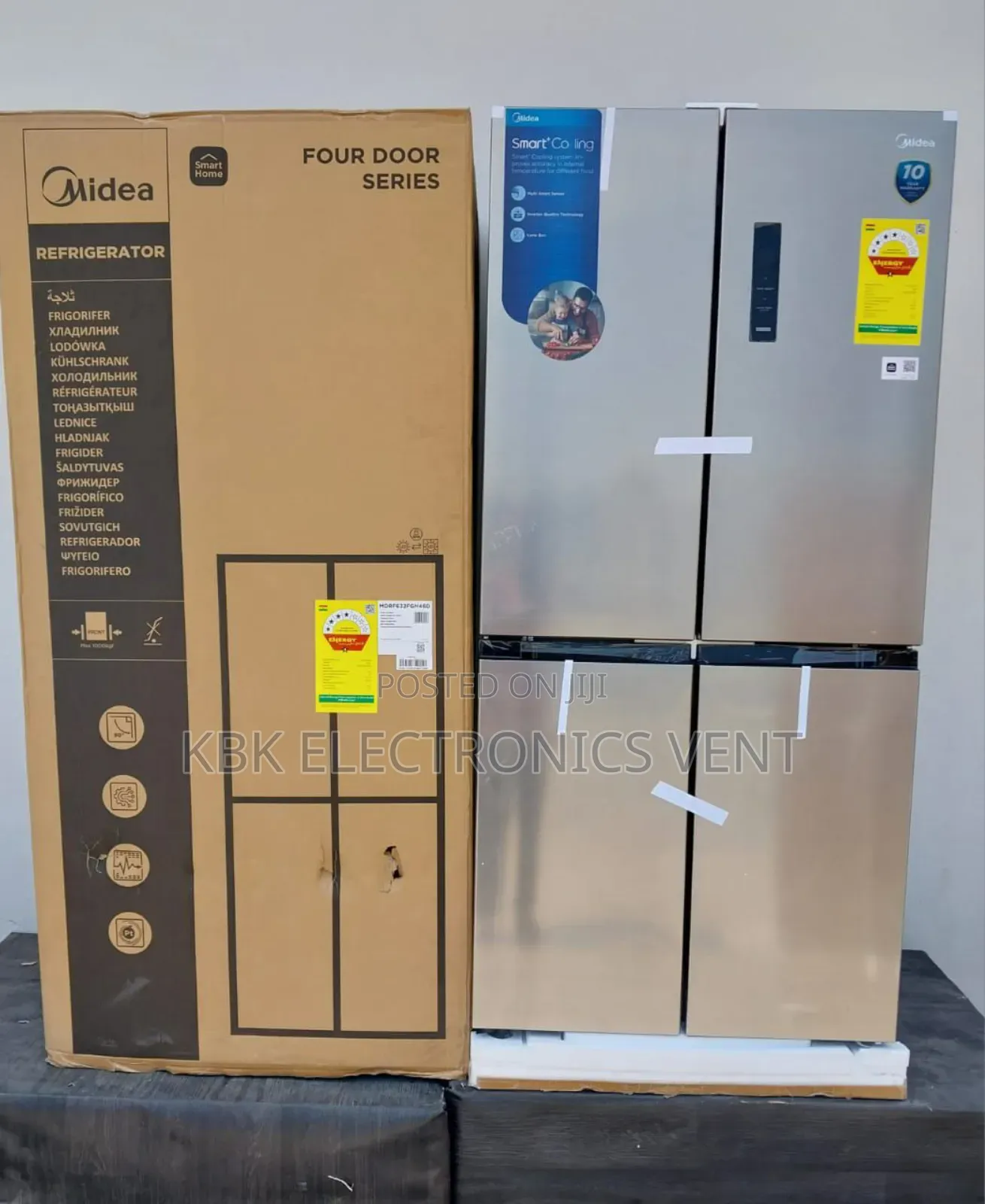 Midea 475ltr 4doors Refrigerator Silver