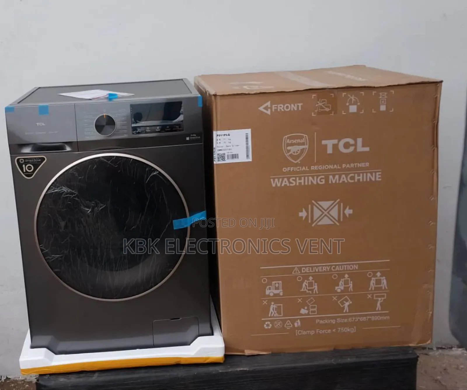 Tcl 10.5kg Front Load Washing Machine