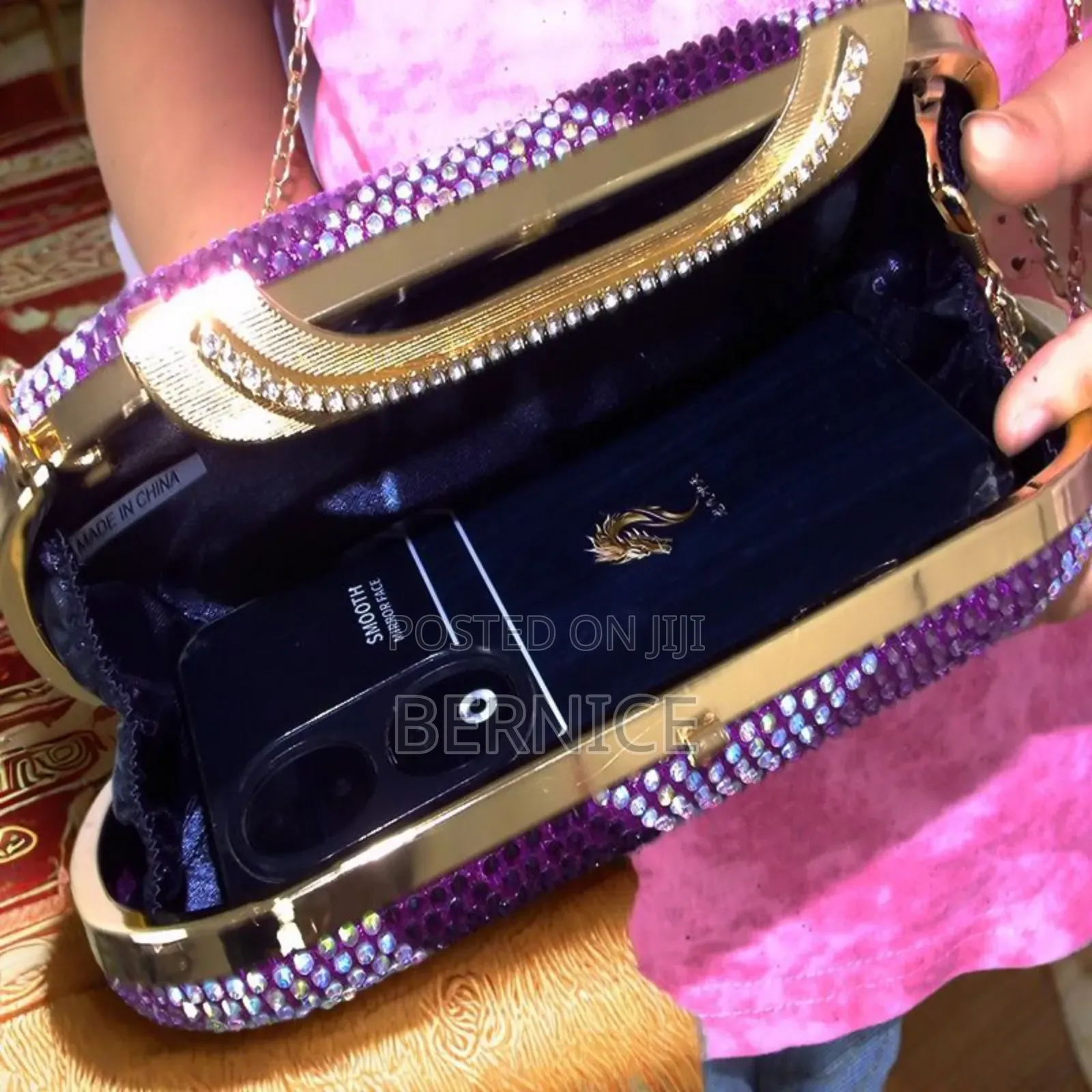 Purple Glam Clutch – Perfect for Parties Events