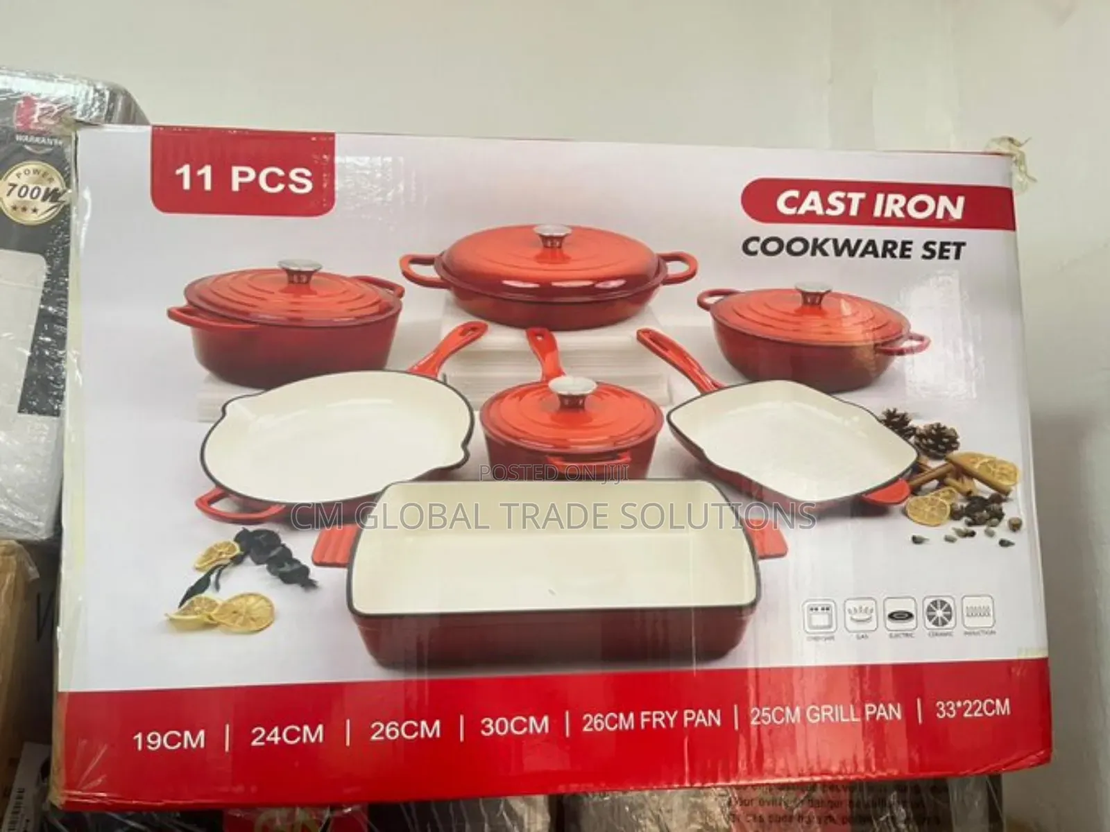 11pcs Cast Iron Cookware Set.