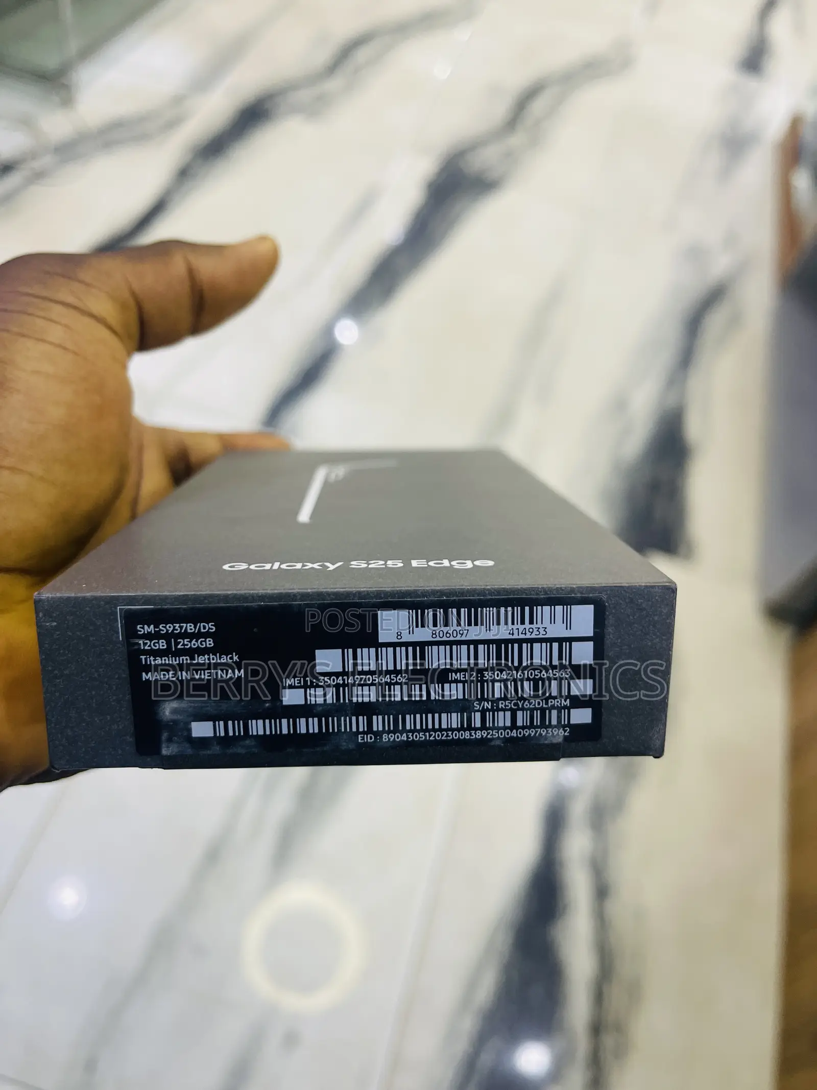 New Samsung Galaxy S25 Edge 256 GB Black