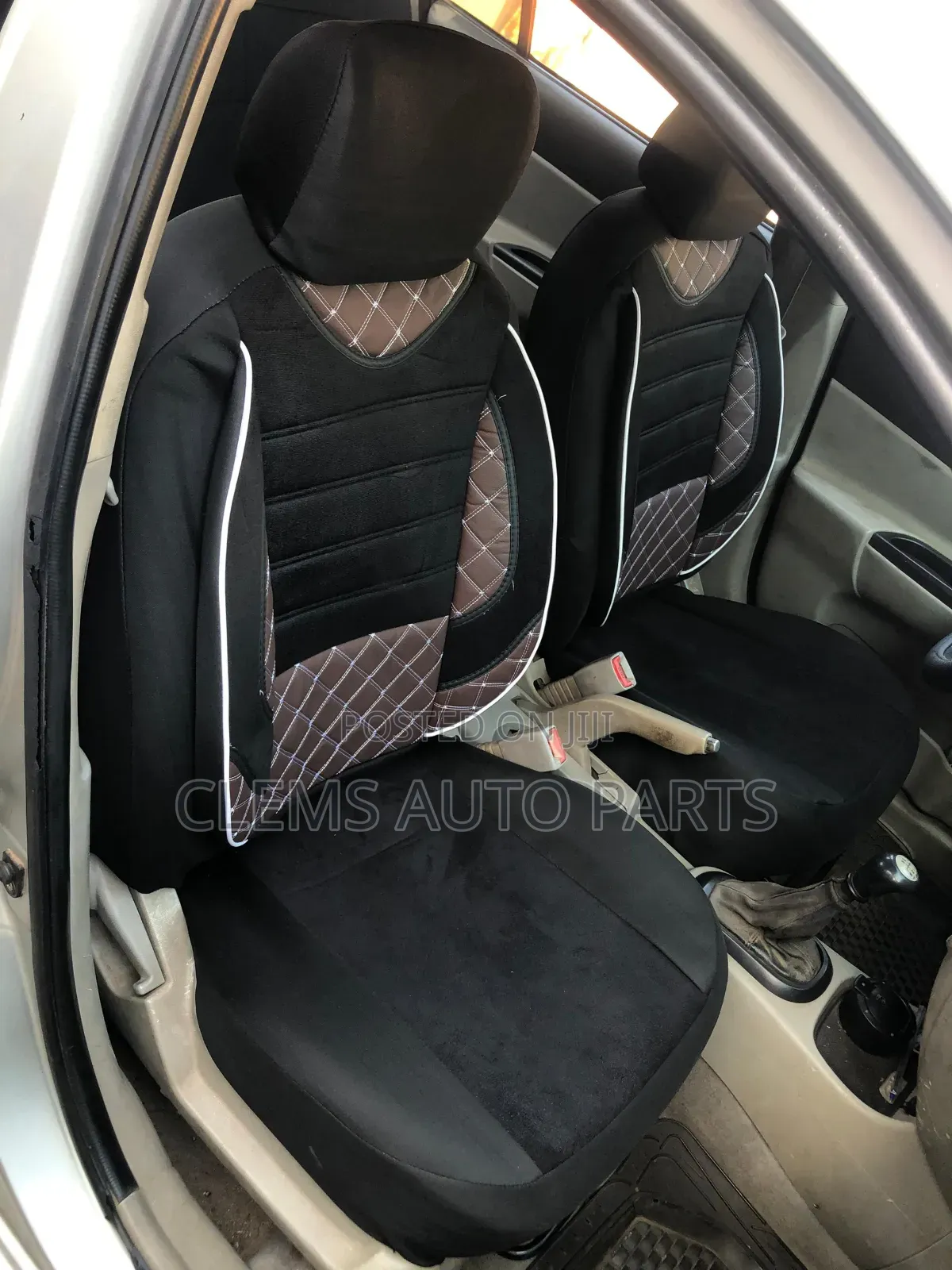 Brown Black Seat Covers  Full Set | Premium Look Lasting Comfort