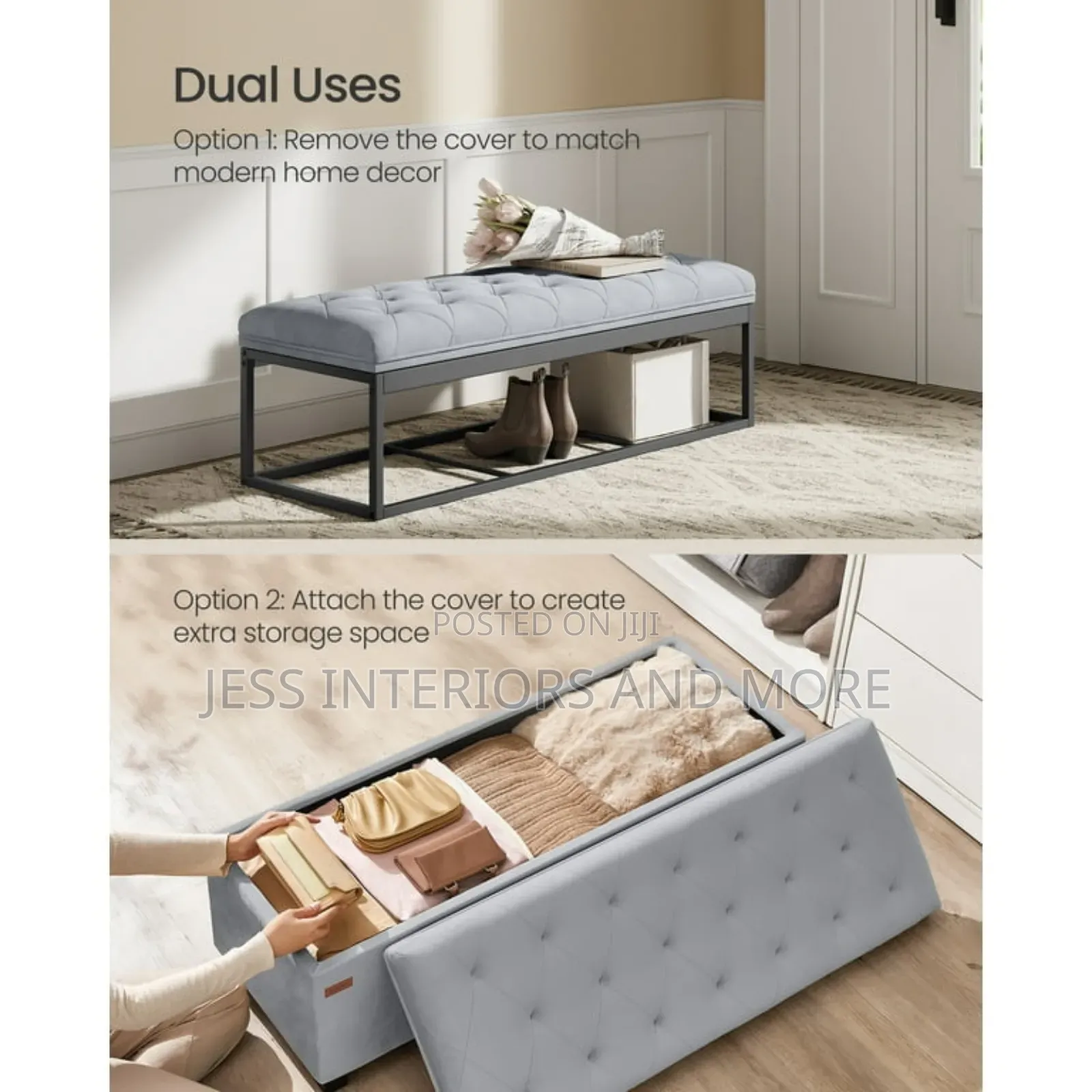 Storage Ottoman Bench Foot Rest