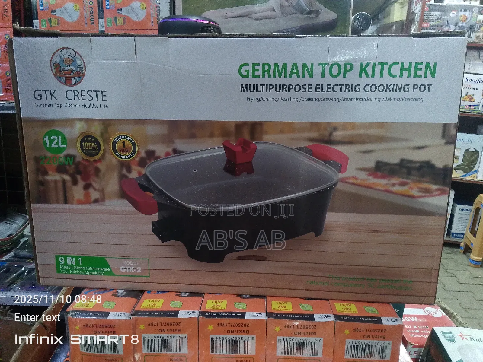Multipurpose Electric Cooking Pot 12l