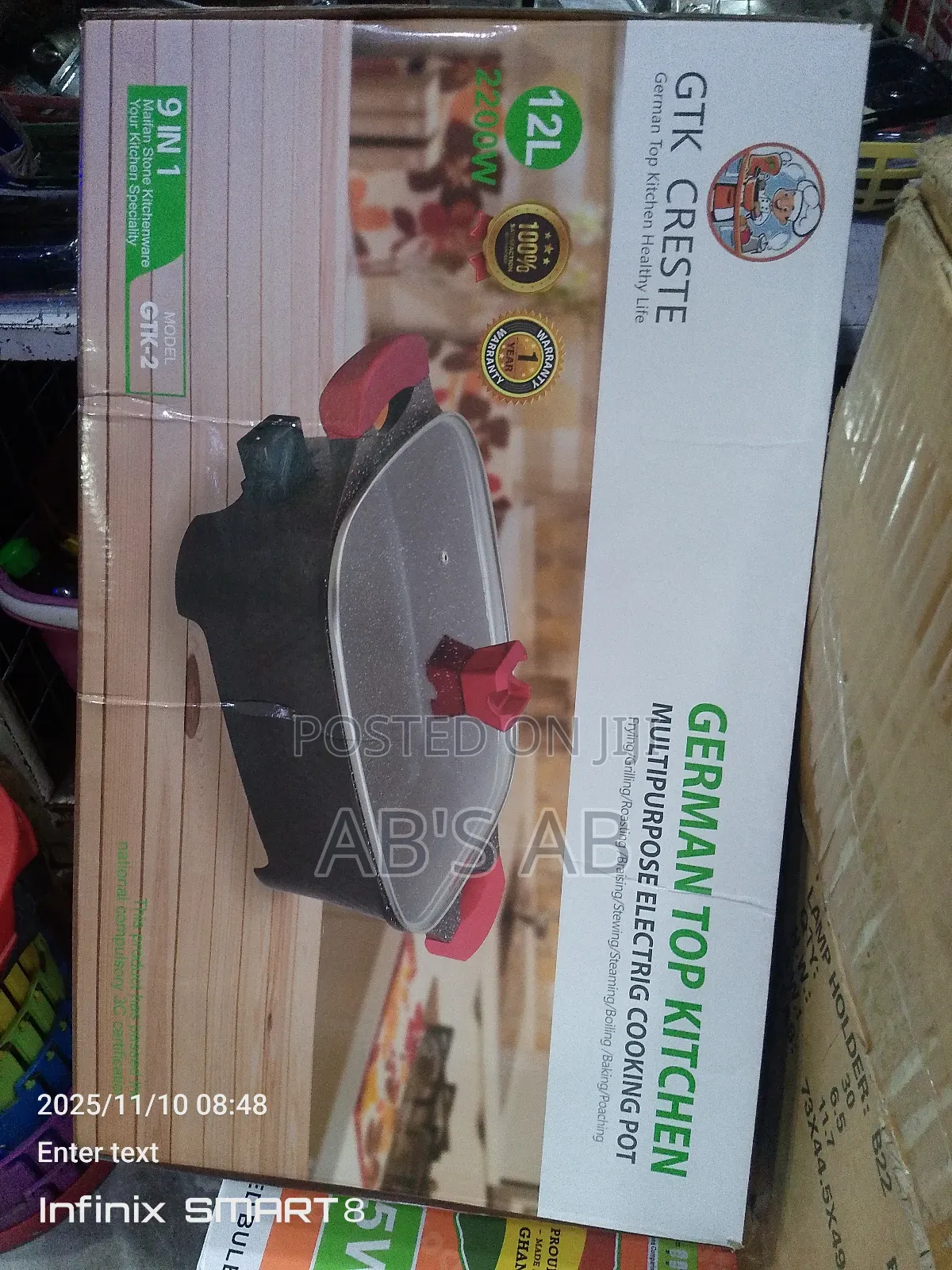Multipurpose Electric Cooking Pot 12l
