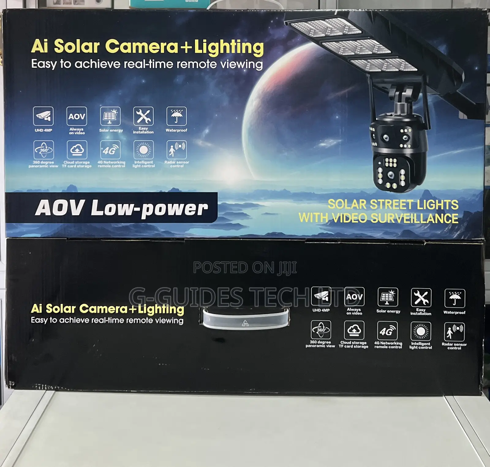Ultra 4g Ai Aov Solar Street Light Camera 4mp