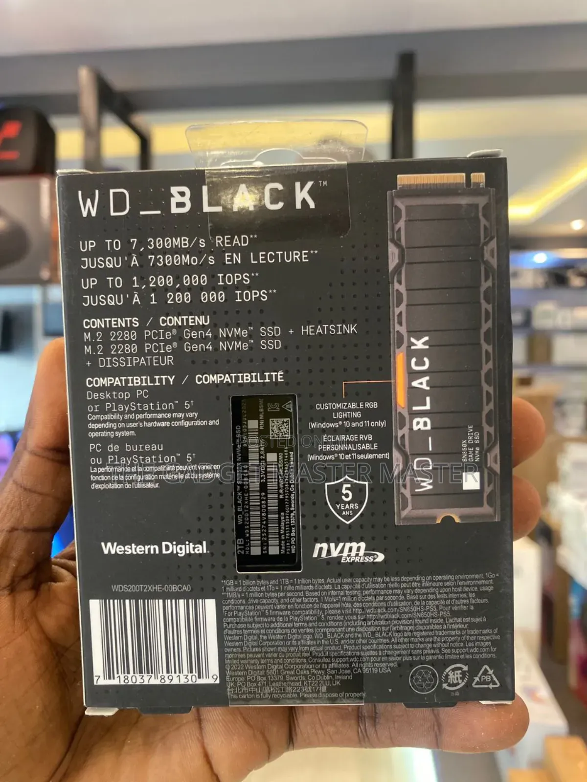 Western Digital 2tb Wd_black Sn850x Gaming Internal Nvme Pcle 4.0 SSD