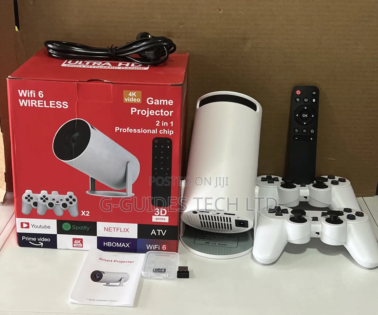 P30 Max Video Gaming Projector 2 in 1 Professional Chip Wi-Fi 6