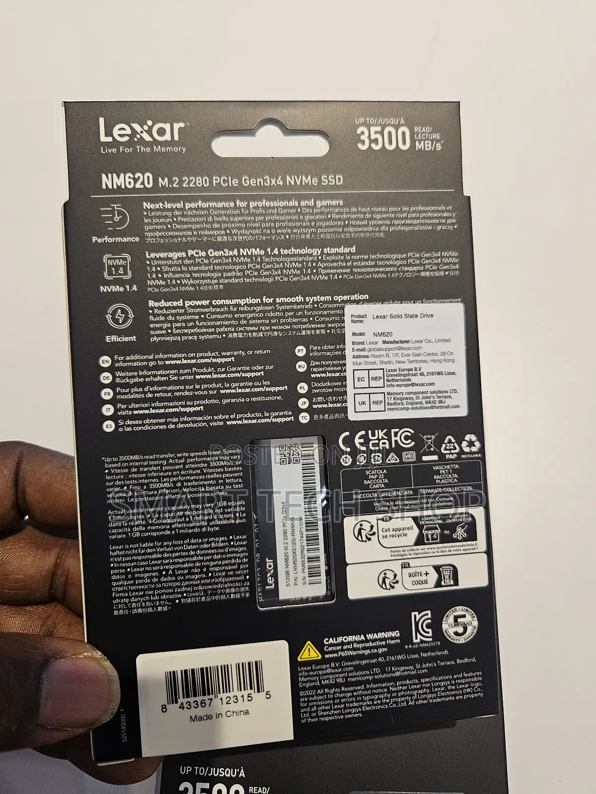Lexar 512gb Nvme Pcie 3x4 M.2 2280 SSD Drive for Laptops 3500mbps Genu