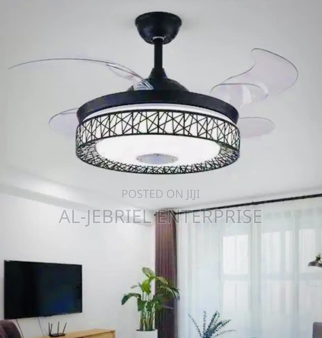 Chandelier Bluetooth Fan Foldable