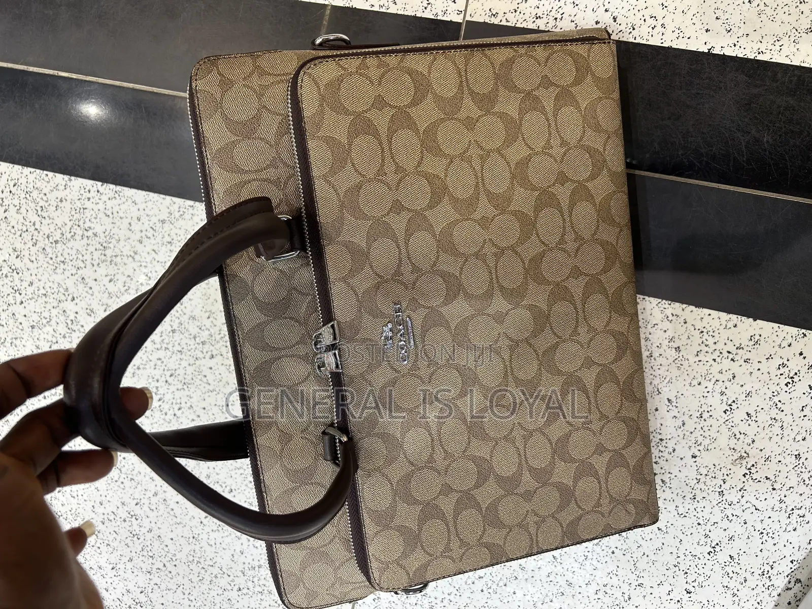 Coach Laptop Bag Brown Color