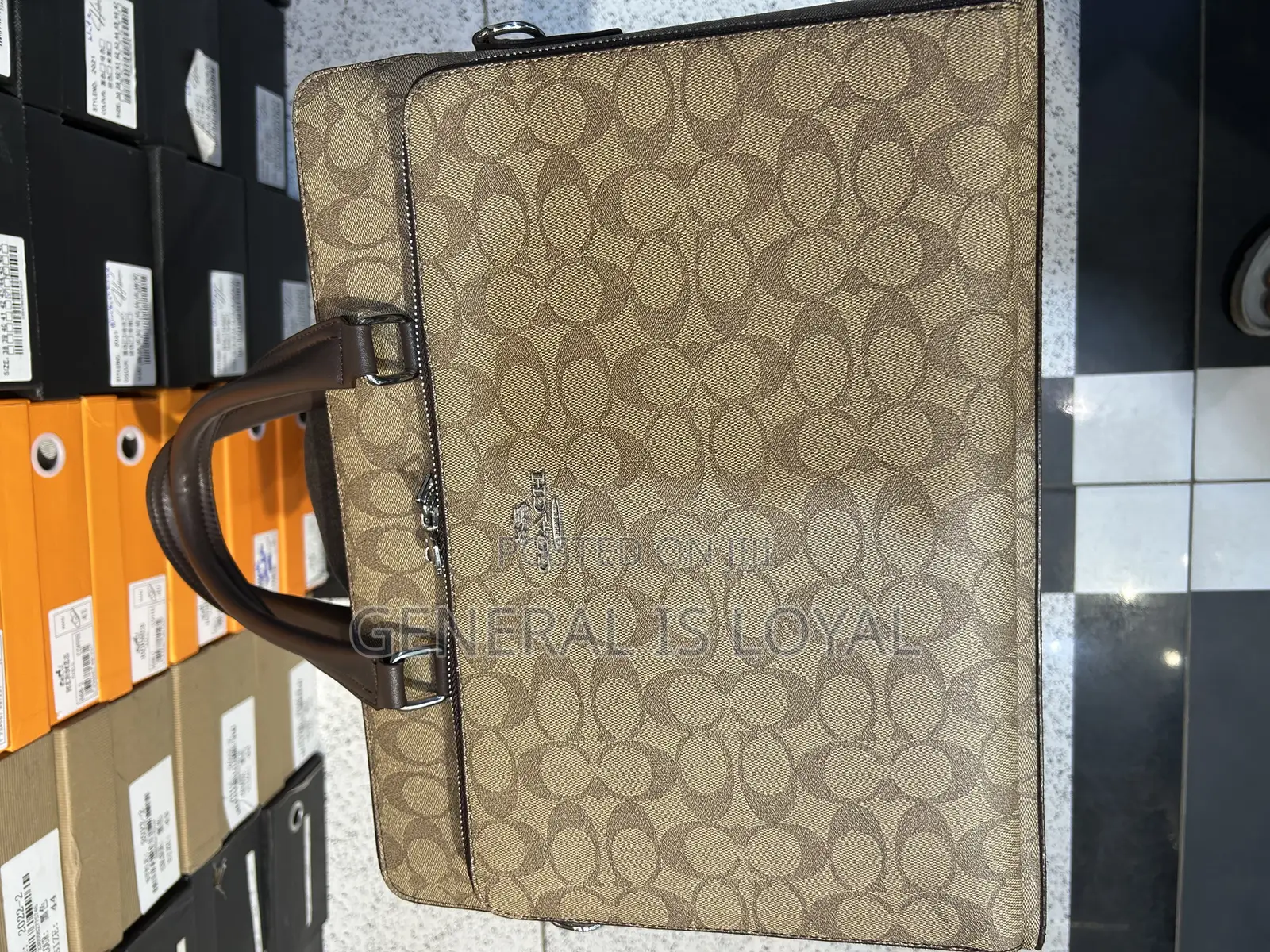 Coach Laptop Bag Brown Color