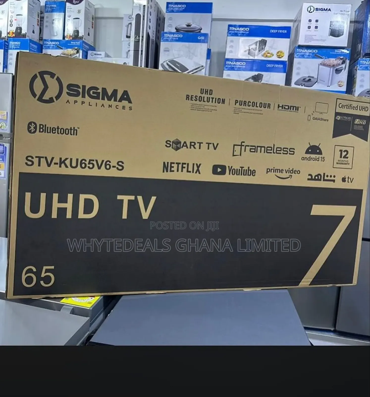 Sigma 65" Smart Android Ultrahd Tv| Bluetooth| Voice-control|Hdr| 2025