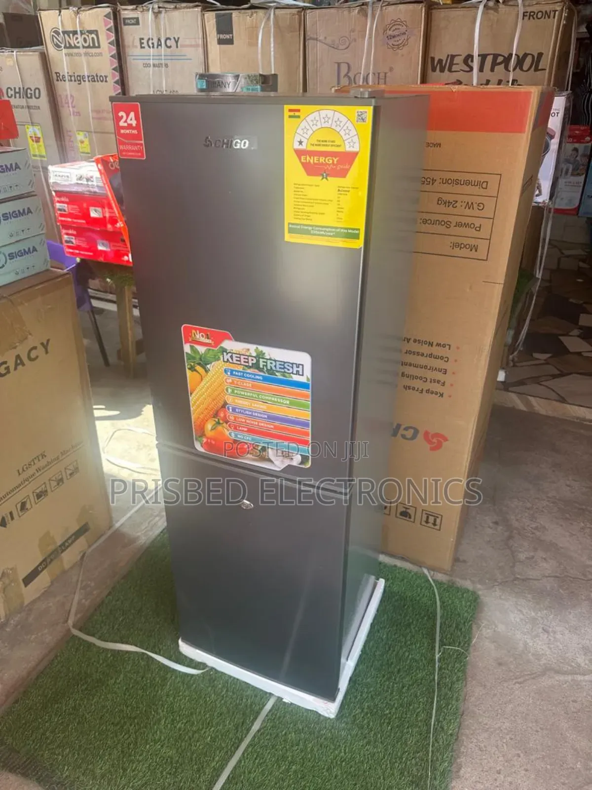 Chigo Double Door Fridge 99 Litres Bottom Freezer