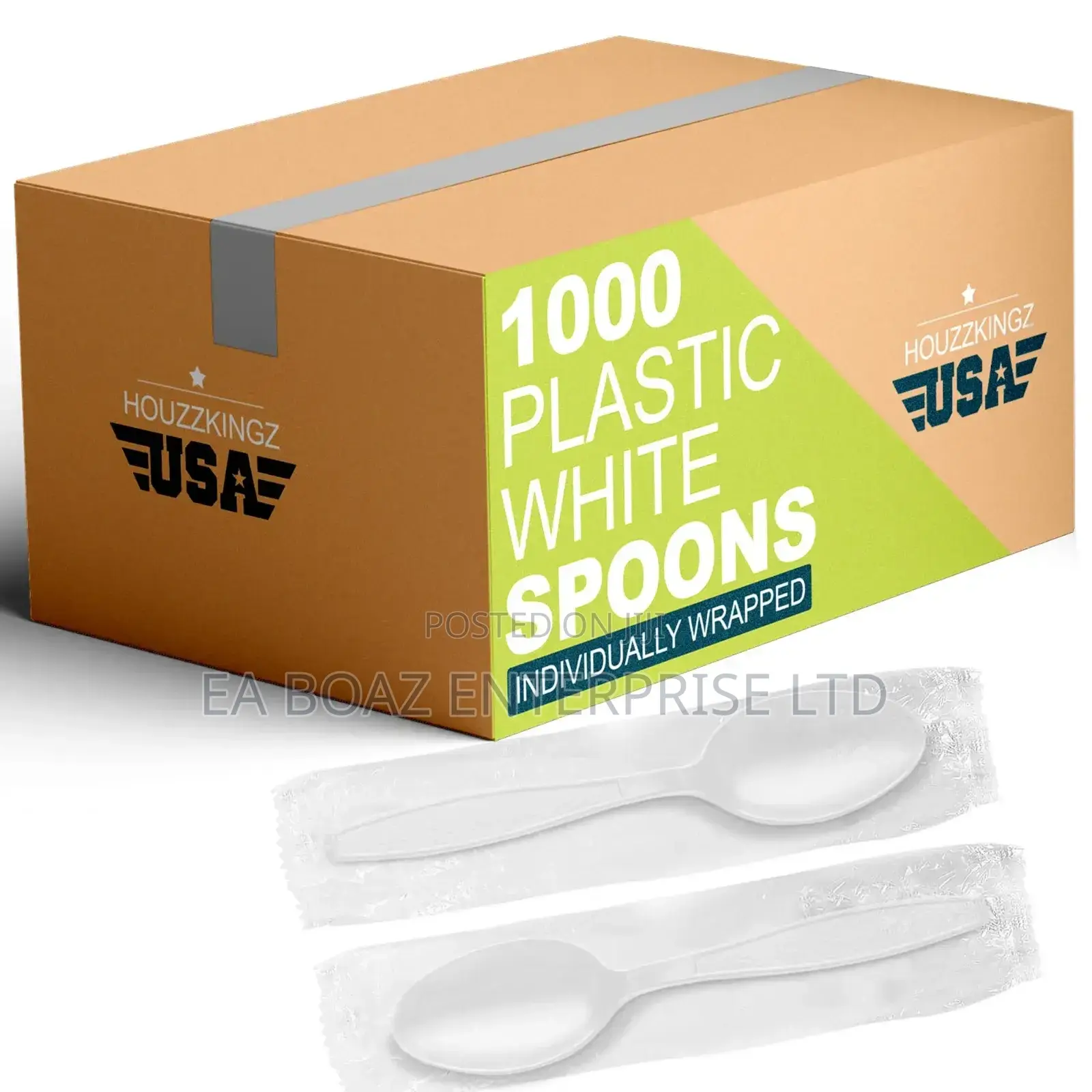 Plastic Disposable Spoon Fork Individually Wrapped 50pieces