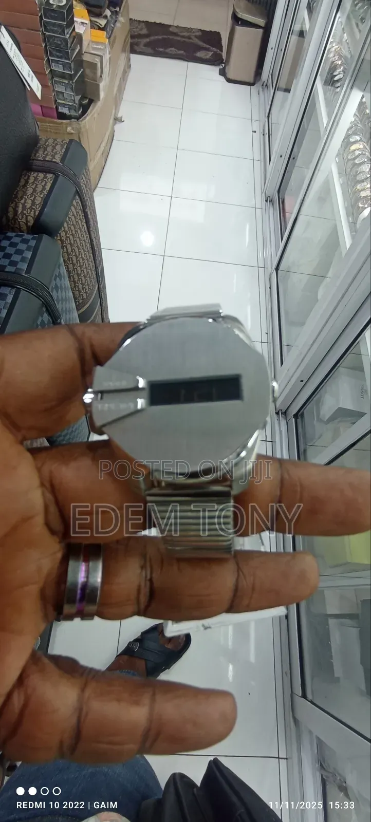 Diesel Baby Chief Digital Watch Silver Stainless Steel