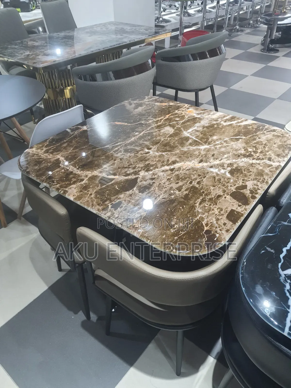 Marble Dining Table and 4 Chairs