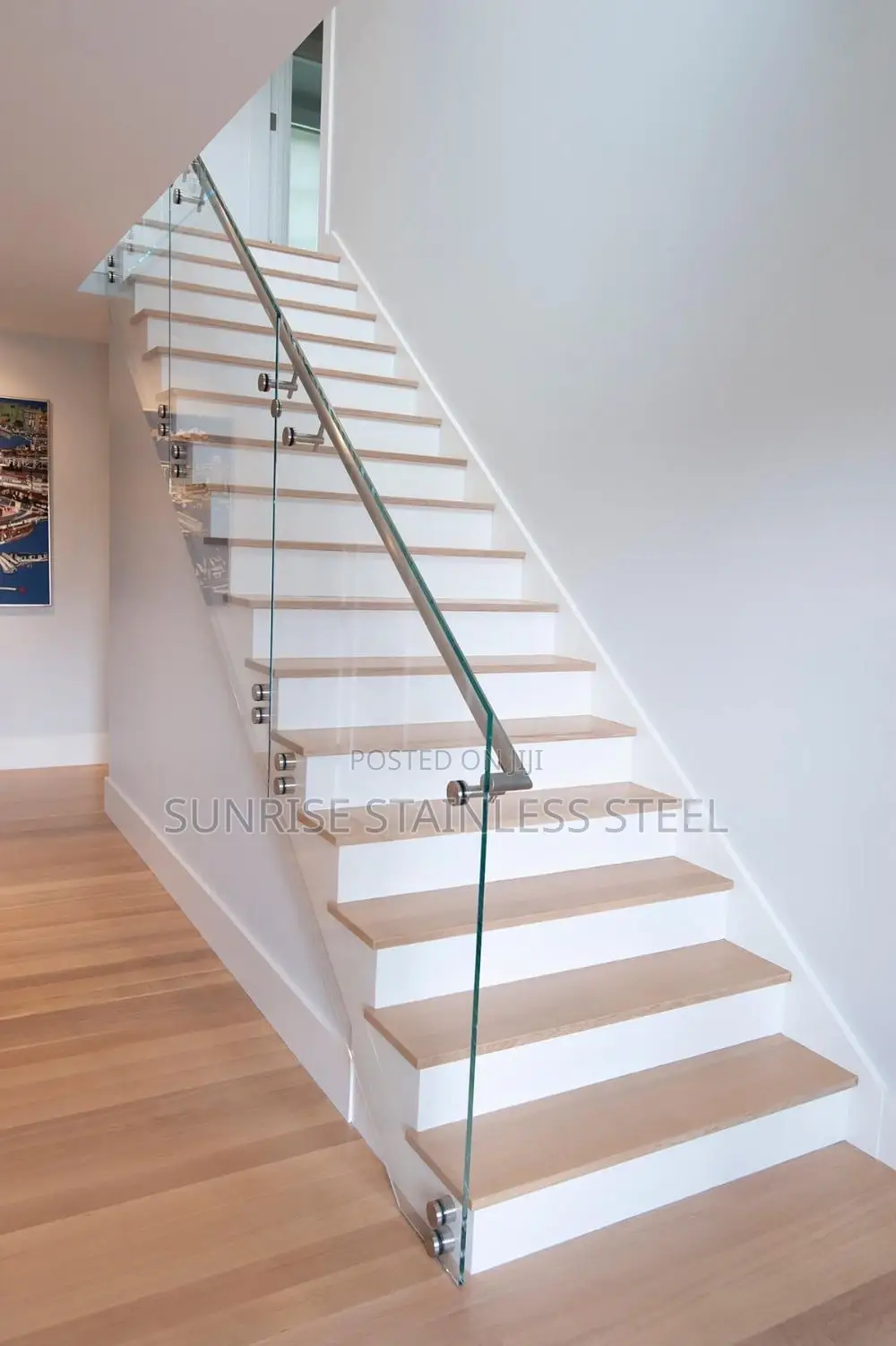 Sunrise Stainless Dark Glass Railing Design