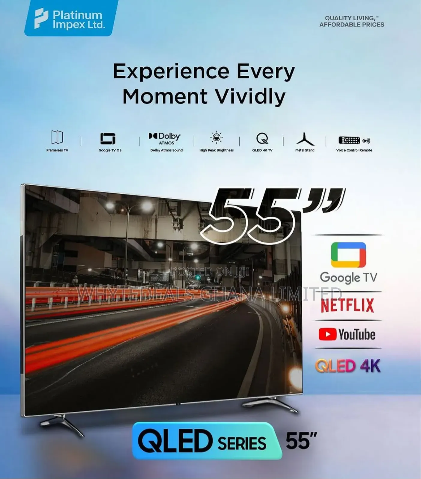 Sigma 55" Smart Android Qled Tv| Bluetooth| Voice-control| Uhd 4k|2025