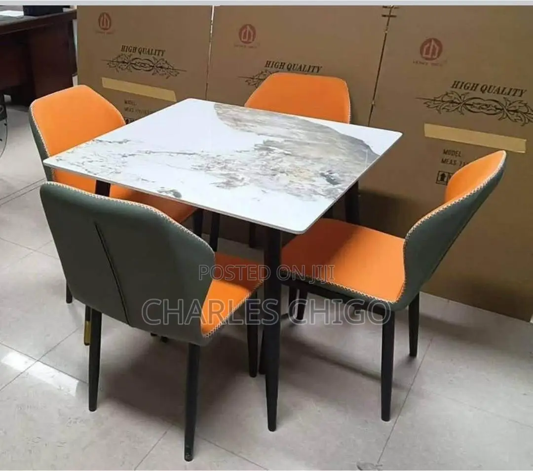 Marble Dining With 4 Chairs