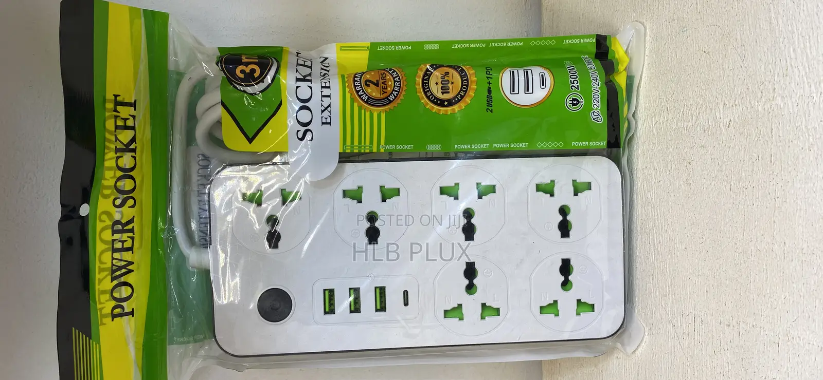 6 Way Multi Extension Board With Usb Port