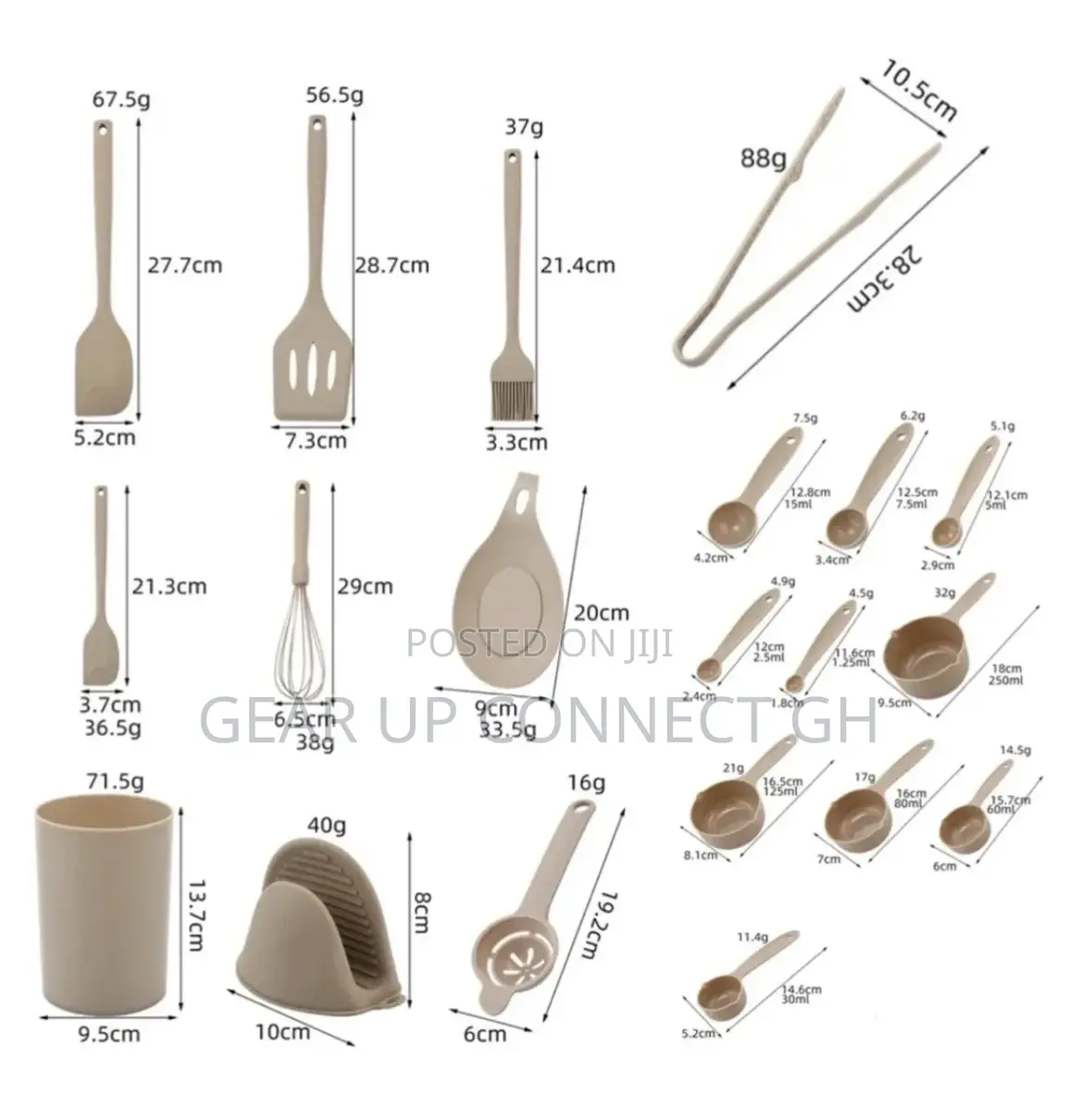 21pcs Utensils Organizers Silicone Kitchen Utensils Set