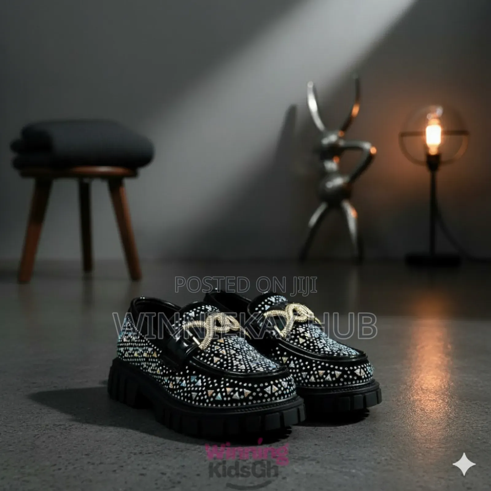 Glitzy Embellished Loafers