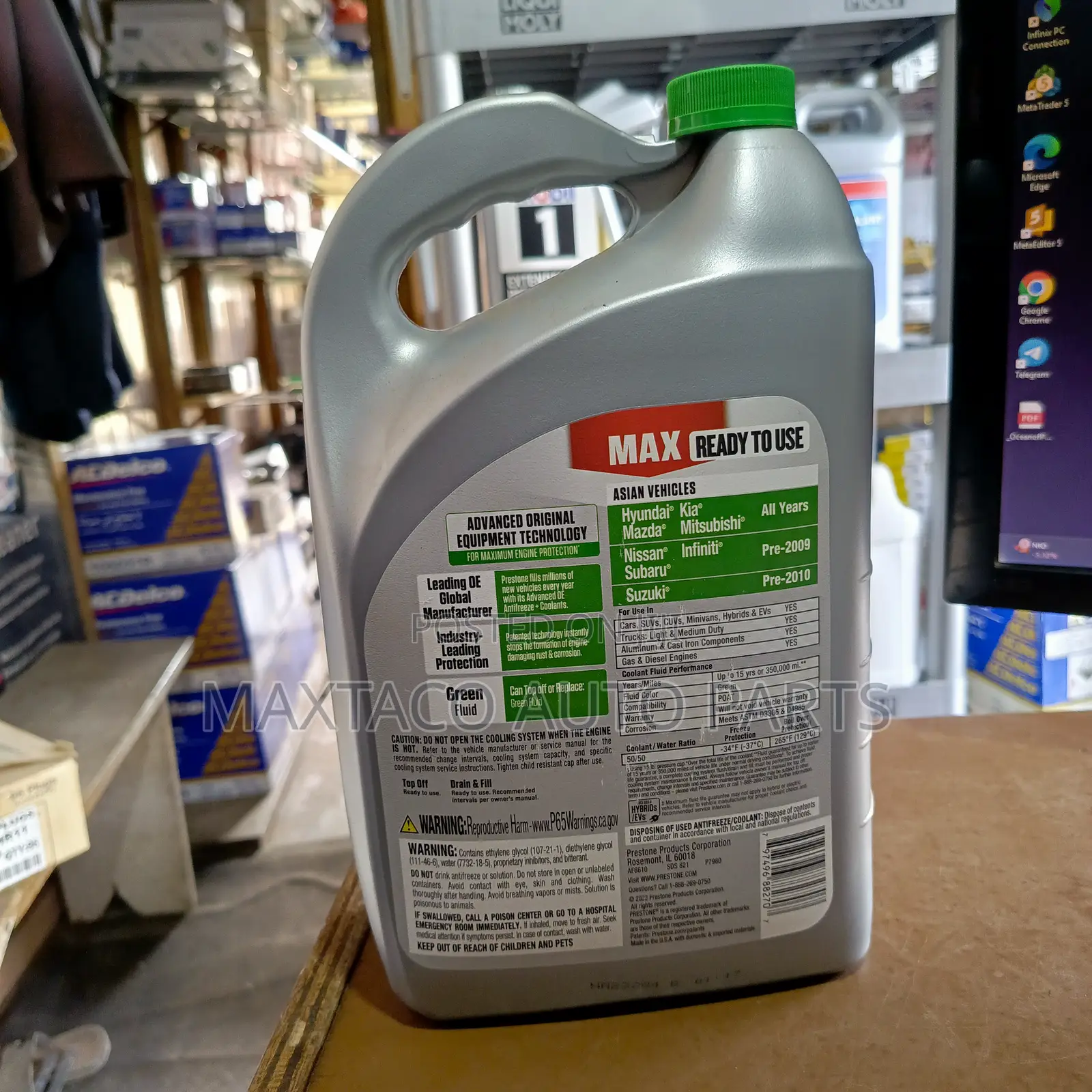 Prestone Max Green Antifreeze Coolants