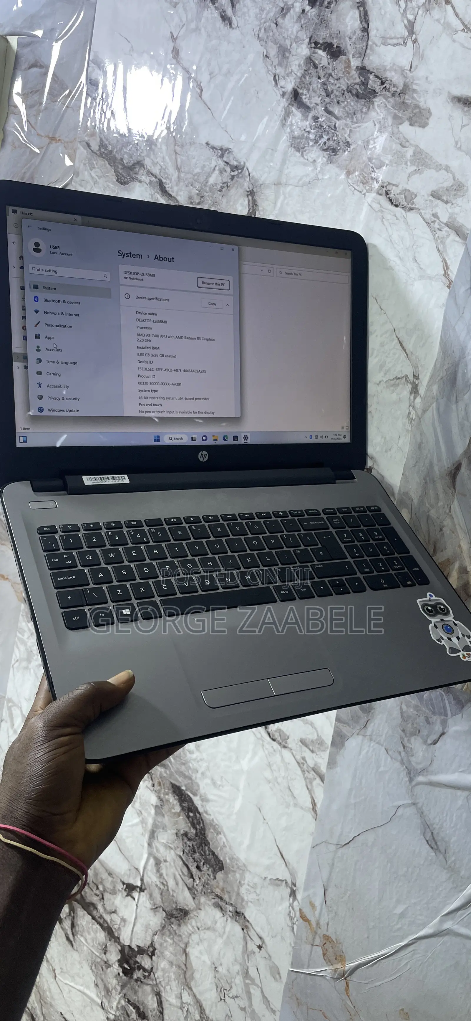 Laptop HP 15 8GB AMD A8 HDD 500GB