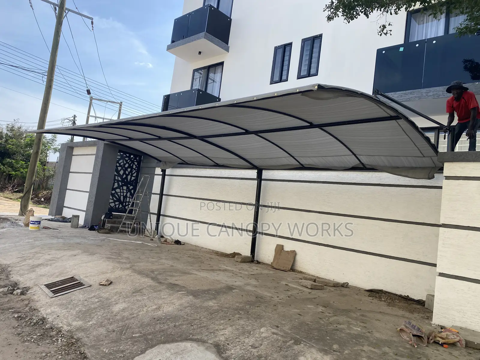 Grey Top Up Car Canopy